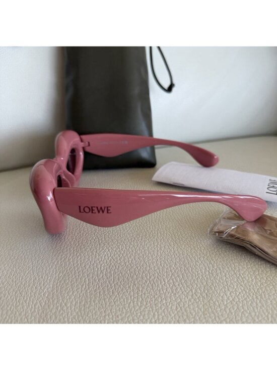 NEW Loewe Cat-Eye Frame Sunglasses Pink 100% Authentic Logo Chunky main image 8